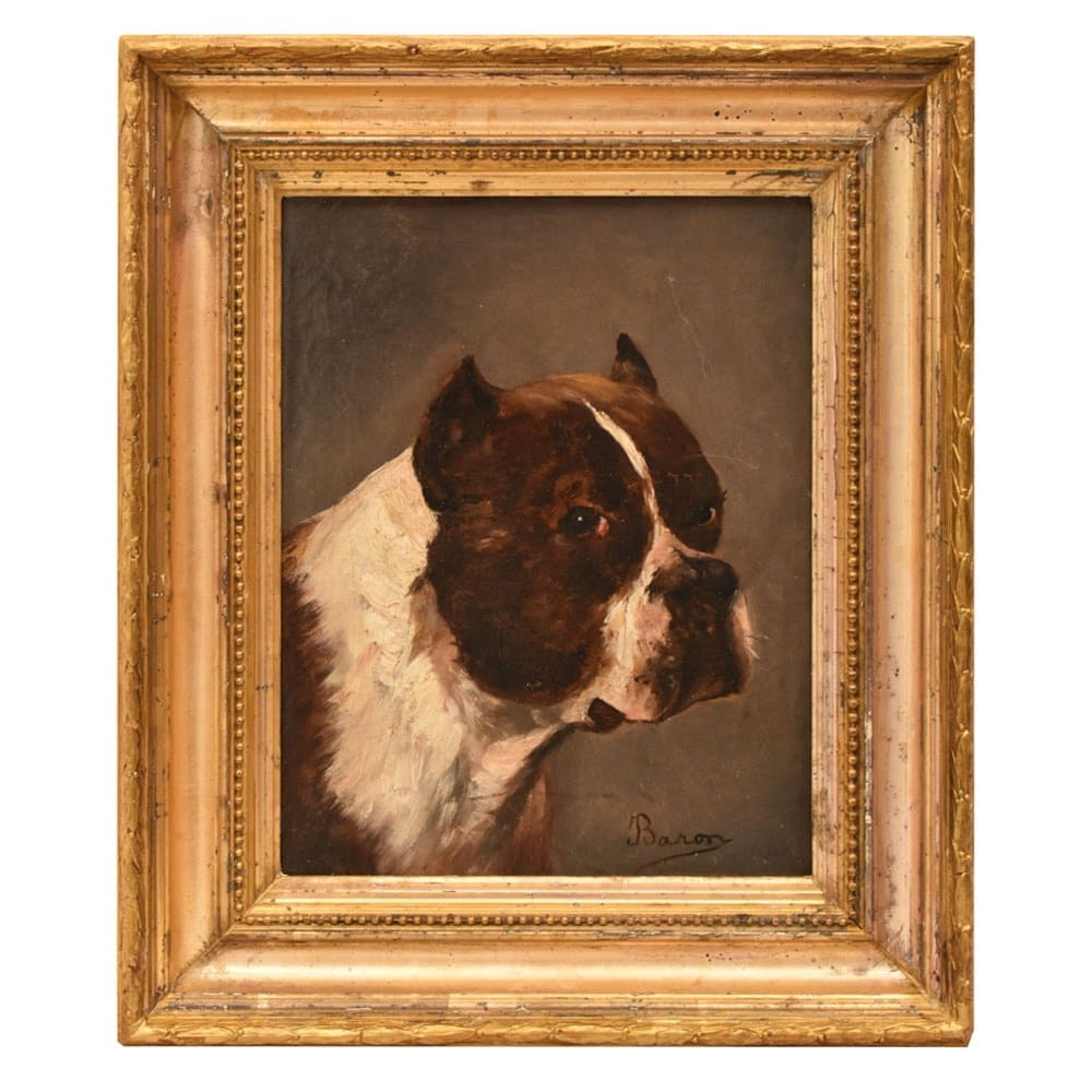 QA795 1 antique oil painting dogs portraits painting XIX.jpg